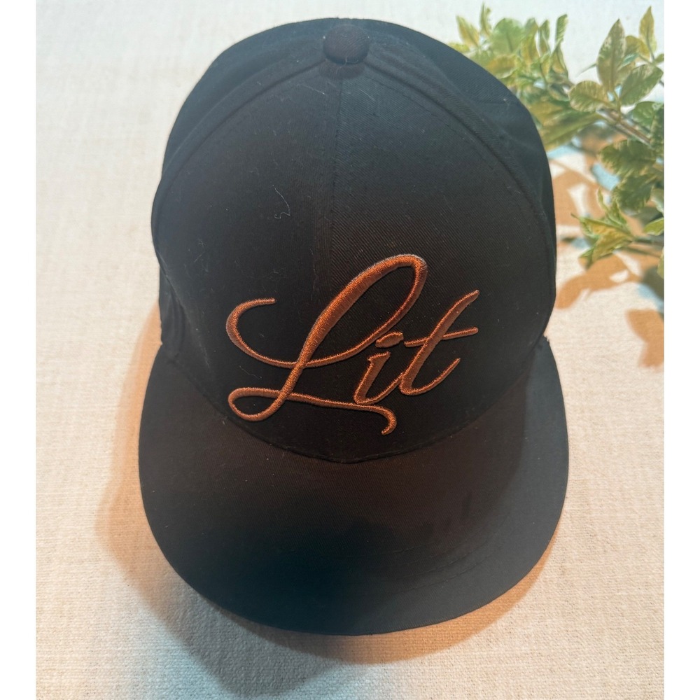 Carbon Elements Lit Snapback Hat Black Rose Gold Metallic Underbrim Cap